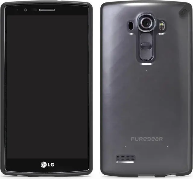 Alt view image 3 of 9 - PureGear Slim Shell Protective Cell Phone Case - Black/Clear - LG G4