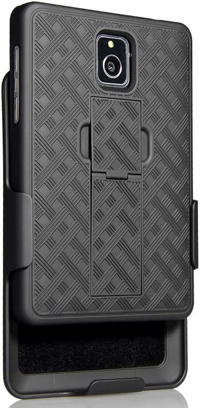 Alt view image 5 of 7 - BLACK KICKSTAND CASE + BELT CLIP HOLSTER FOR ATT BLACKBERRY PASSPORT (SQW100-3)