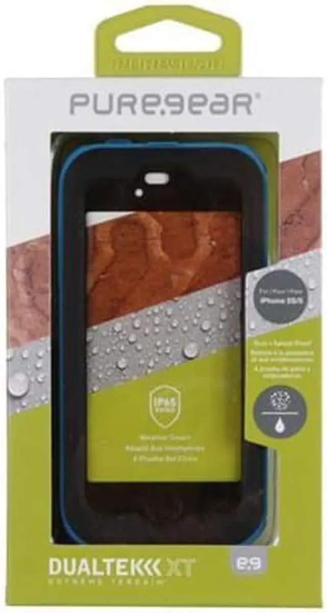 Alt view image 8 of 8 - PUREGEAR BLACK/BLUE DUALTEK-XT CASE BUILT-IN SCREEN PROTECTOR FOR iPHONE 5 5s