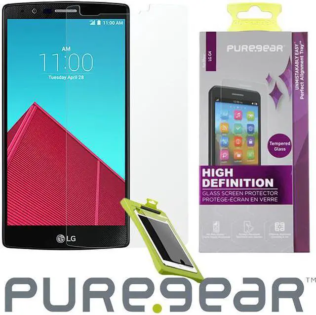 Main image of PUREGEAR PURETEK HD HARD TEMPERED GLASS SCREEN SHIELD GUARD KIT TRAY FOR LG G4