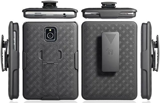 Alt view image 6 of 7 - BLACK KICKSTAND CASE + BELT CLIP HOLSTER FOR ATT BLACKBERRY PASSPORT (SQW100-3)
