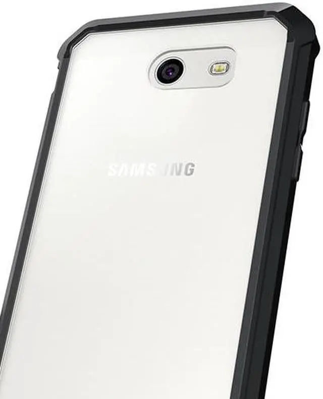 Alt view image 6 of 7 - BLACK/CLEAR ANTI-SHOCK TPU CASE HARD COVER FOR SAMSUNG GALAXY J3 EMERGE 2017