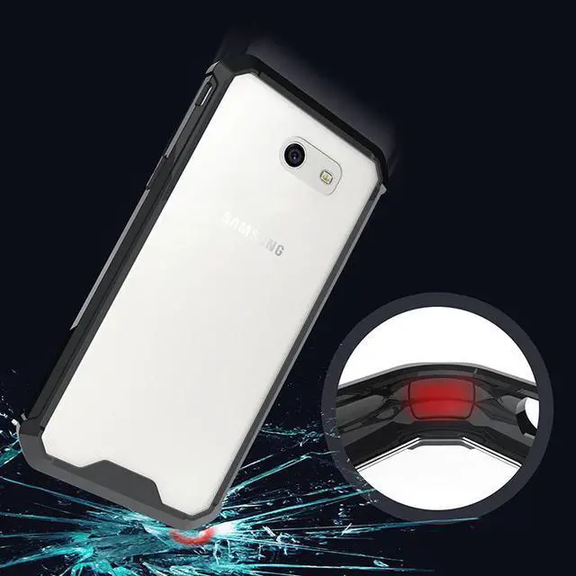 Alt view image 4 of 7 - BLACK/CLEAR ANTI-SHOCK TPU CASE HARD COVER FOR SAMSUNG GALAXY J3 EMERGE 2017