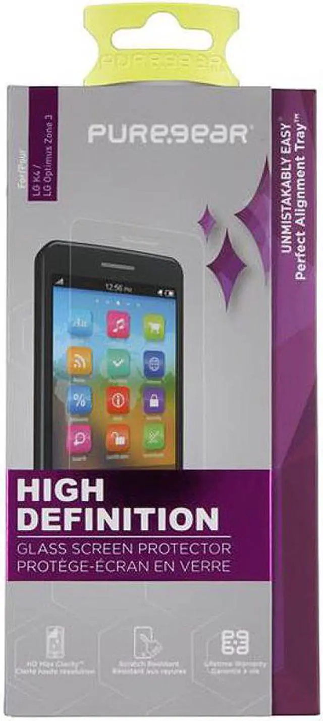 Alt view image 4 of 7 - PUREGEAR TEMPERED GLASS SCREEN PROTECTOR FOR LG OPTIMUS ZONE-3, K4, SPREE, REBEL