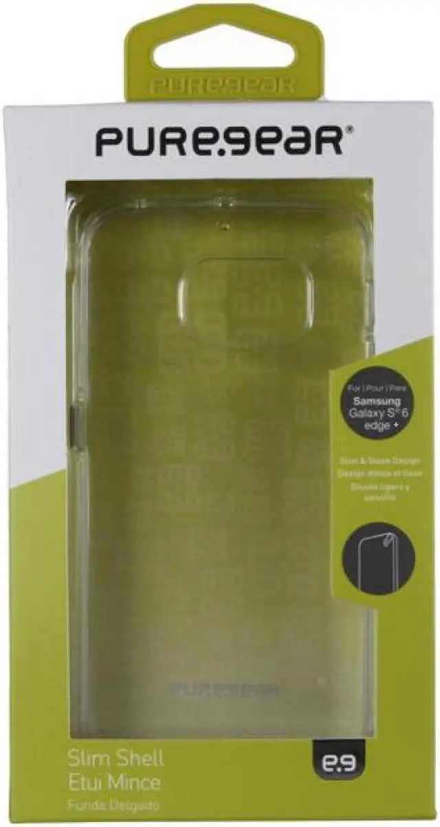 Alt view image 11 of 12 - PureGear Slim Shell Case for Samsung Galaxy S6 Edge+ - Clear/Clear