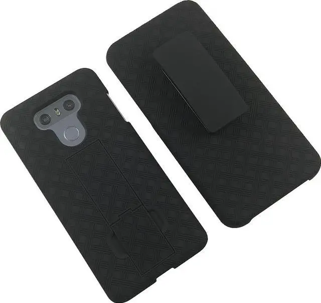 Alt view image 6 of 7 - Verizon Original Black Kickstand Case Cover Belt Clip Holster for LG G6, G6 Plus
