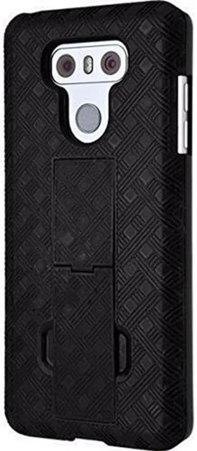 Alt view image 5 of 7 - Verizon Original Black Kickstand Case Cover Belt Clip Holster for LG G6, G6 Plus