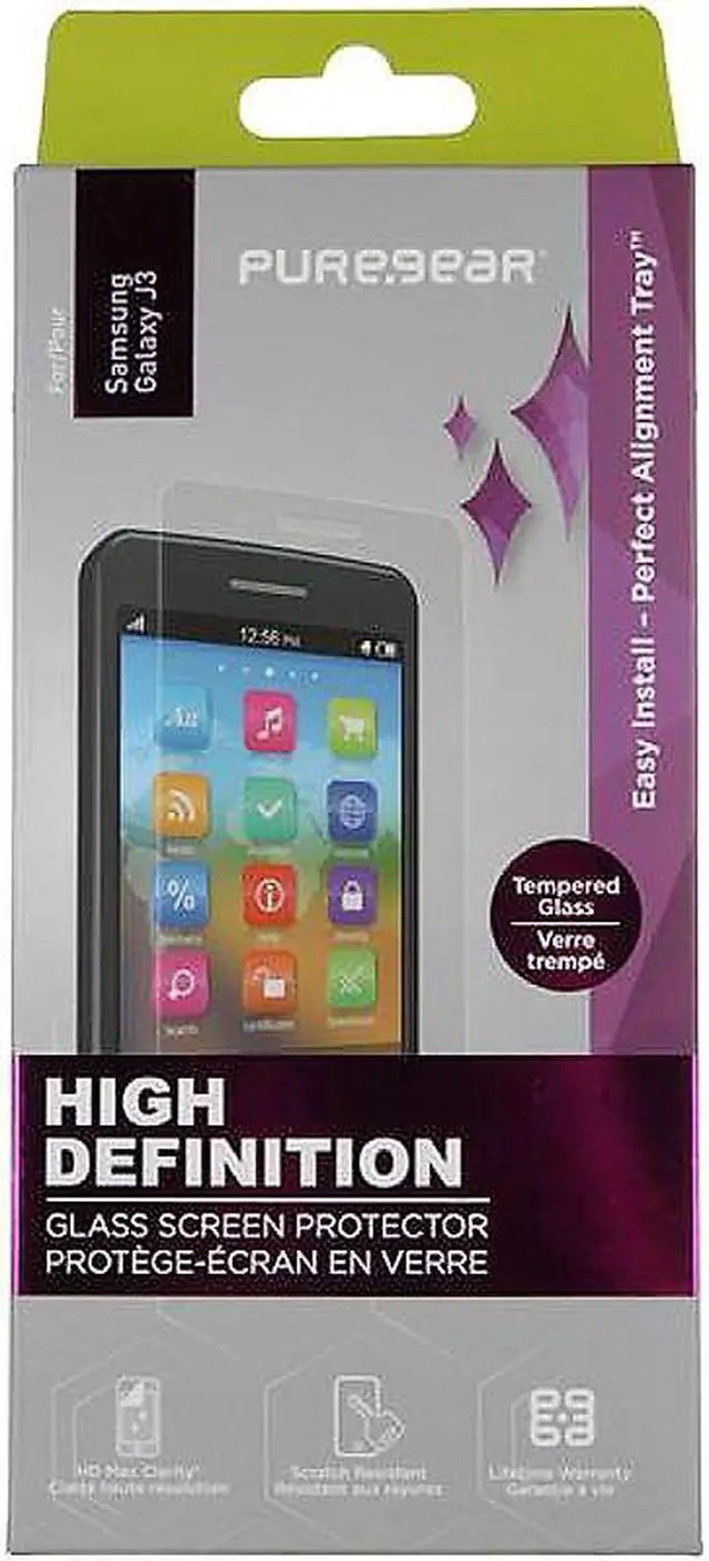 Alt view image 6 of 8 - Puregear 61519PG Tempered Glass Galaxy J3