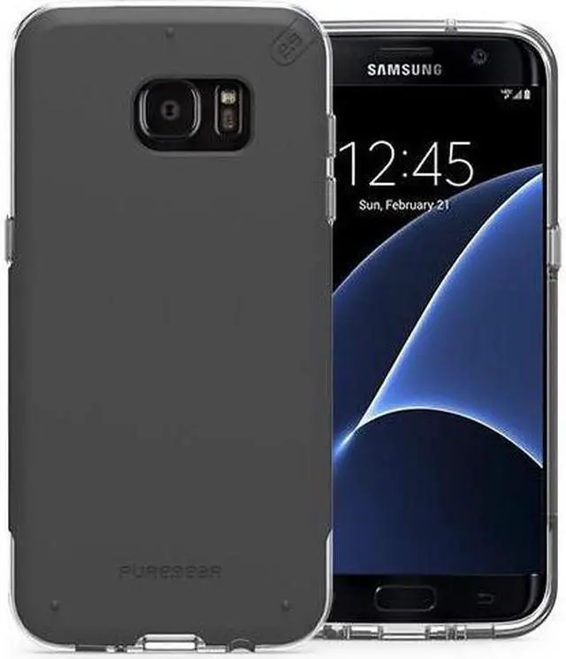 Alt view image 7 of 11 - PUREGEAR DUALTEK PRO BLACK ANTI-SHOCK CASE HARD COVER FOR SAMSUNG GALAXY S7 EDGE
