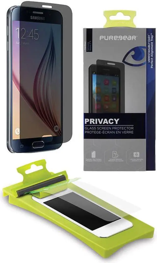 Main image of PUREGEAR PURETEK PRIVACY TEMPERED GLASS SCREEN SHIELD KIT FOR SAMSUNG GALAXY S6