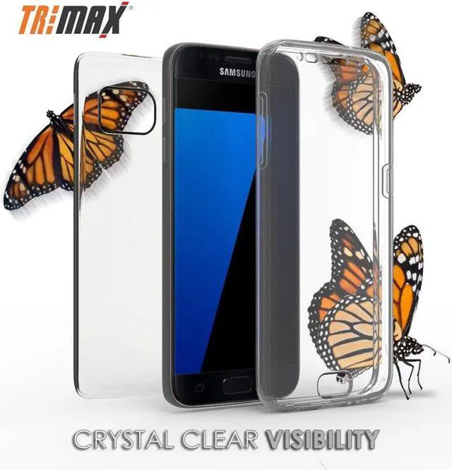 Alt view image 2 of 7 - TRI-MAX CLEAR SCREEN GUARD TPU CASE SLIM COVER FOR SAMSUNG GALAXY S7 EDGE