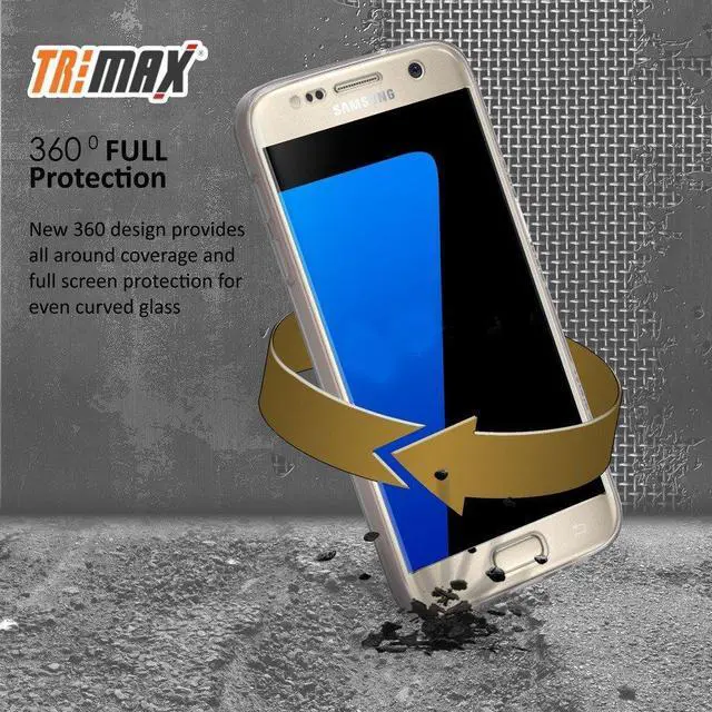 Alt view image 6 of 7 - TRI-MAX CLEAR SCREEN GUARD TPU CASE SLIM COVER FOR SAMSUNG GALAXY S7 EDGE