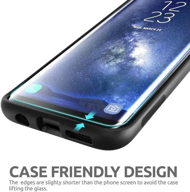Alt view image 6 of 7 - FULL SIZE HARD TEMPERED GLASS SCREEN PROTECTOR SAVER FOR SAMSUNG GALAXY S9 PLUS