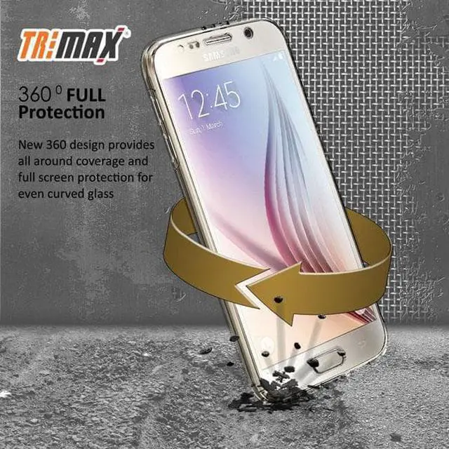 Alt view image 4 of 6 - TRI-MAX TRANSPARENT CLEAR SCREEN GUARD TPU CASE SLIM COVER FOR SAMSUNG GALAXY S6