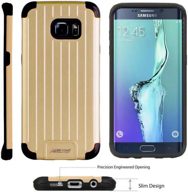 Alt view image 2 of 4 - GOLD MATTE METALLIC SLIM DUO-SHIELD CASE COVER FOR SAMSUNG GALAXY S6 EDGE PLUS +
