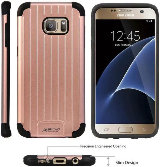 Alt view image 2 of 3 - ROSE GOLD PINK MATTE SLIM DUO-SHIELD CASE COVER FOR SAMSUNG GALAXY S7 EDGE