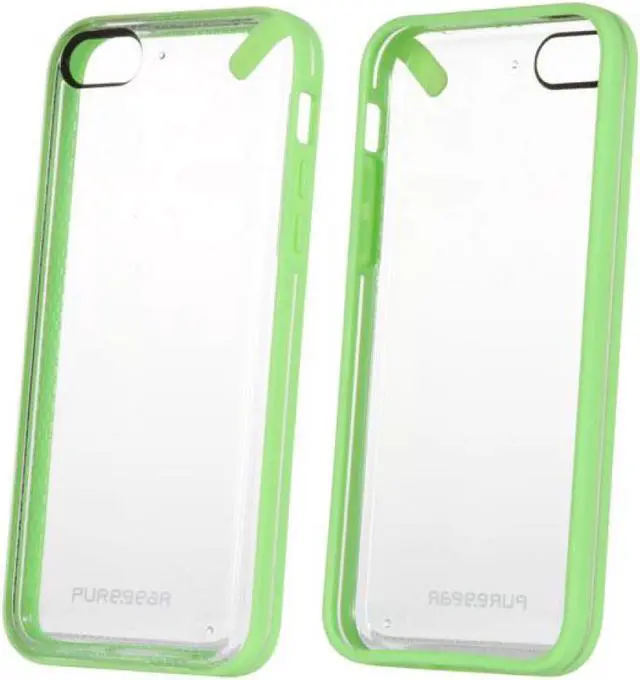Alt view image 6 of 7 - PUREGEAR SLIM SHELL LIME GREEN CLEAR CASE COVER FOR APPLE iPHONE 5c