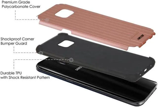Alt view image 3 of 4 - ROSE GOLD PINK MATTE SLIM DUO-SHIELD CASE COVER FOR SAMSUNG GALAXY S6 EDGE PLUS