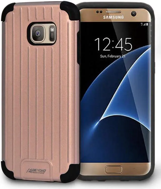 Main image of ROSE GOLD PINK MATTE SLIM DUO-SHIELD CASE COVER FOR SAMSUNG GALAXY S7 EDGE