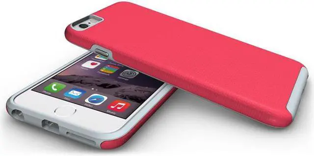 Alt view image 6 of 7 - ANTI-SLIP PINK TEXTURED GRIP SOFT SKIN HARD CASE COVER FOR APPLE iPHONE 6 / 6s