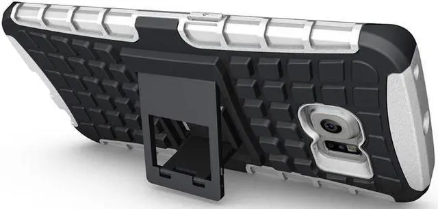 Alt view image 2 of 5 - WHITE GRENADE GRIP SKIN HARD CASE COVER STAND FOR SAMSUNG GALAXY S6 EDGE SM-G925
