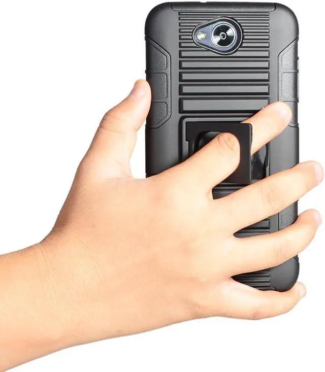 Alt view image 6 of 7 - Black Case + Belt Clip + Magnetic Car Mount for LG X Power 2, X Charge, Fiesta 2