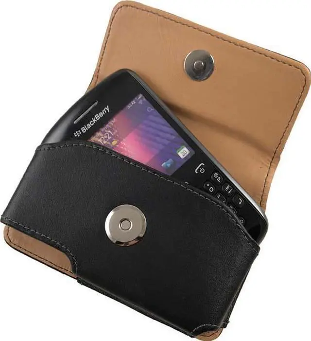 Alt view image 5 of 6 - CELLET NOBLE BLACK LEATHER CASE BELT CLIP FOR BLACKBERRY CURVE 9360 9330 8330