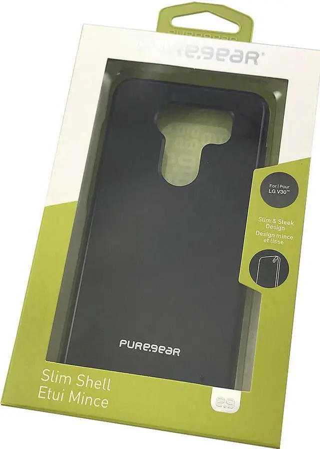 Alt view image 3 of 3 - PureGear Jet Black Slim Shell Case Hard Cover for LG V30/V30 Plus/V30s/V35