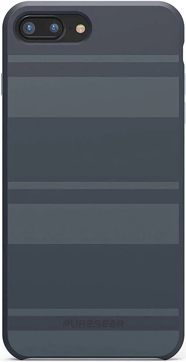 Alt view image 2 of 8 - PureGear Midnight Blue SOFT-TEK Case Skin Cover for iPhone 8 Plus/7 Plus/6 Plus