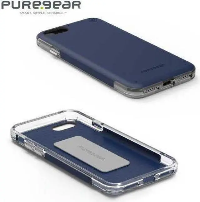 Alt view image 7 of 10 - PureGear DualTek Pro Matte Navy Blue Case Cover for iPhone SE 2022/2020, 8, 7