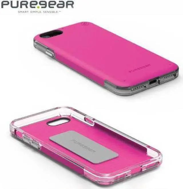 Alt view image 5 of 8 - PureGear DualTek Pro Matte Magenta Pink Case Cover for Apple iPhone SE 2020