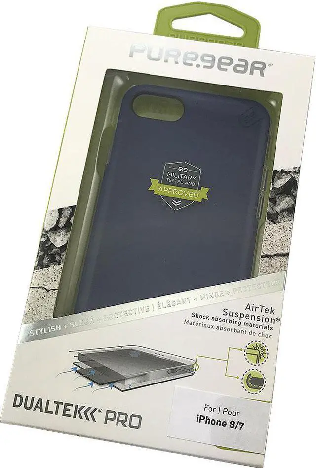 Alt view image 8 of 10 - PureGear DualTek Pro Matte Navy Blue Case Cover for iPhone SE 2022/2020, 8, 7