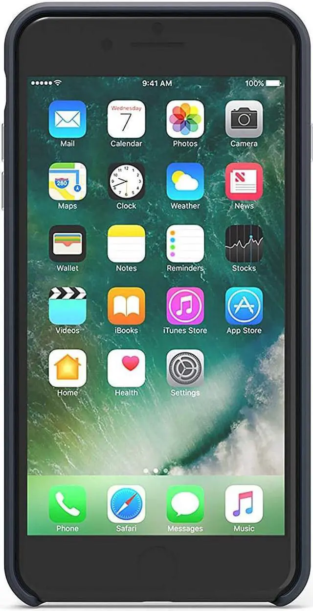 Alt view image 3 of 8 - PureGear Midnight Blue SOFT-TEK Case Skin Cover for iPhone 8 Plus/7 Plus/6 Plus
