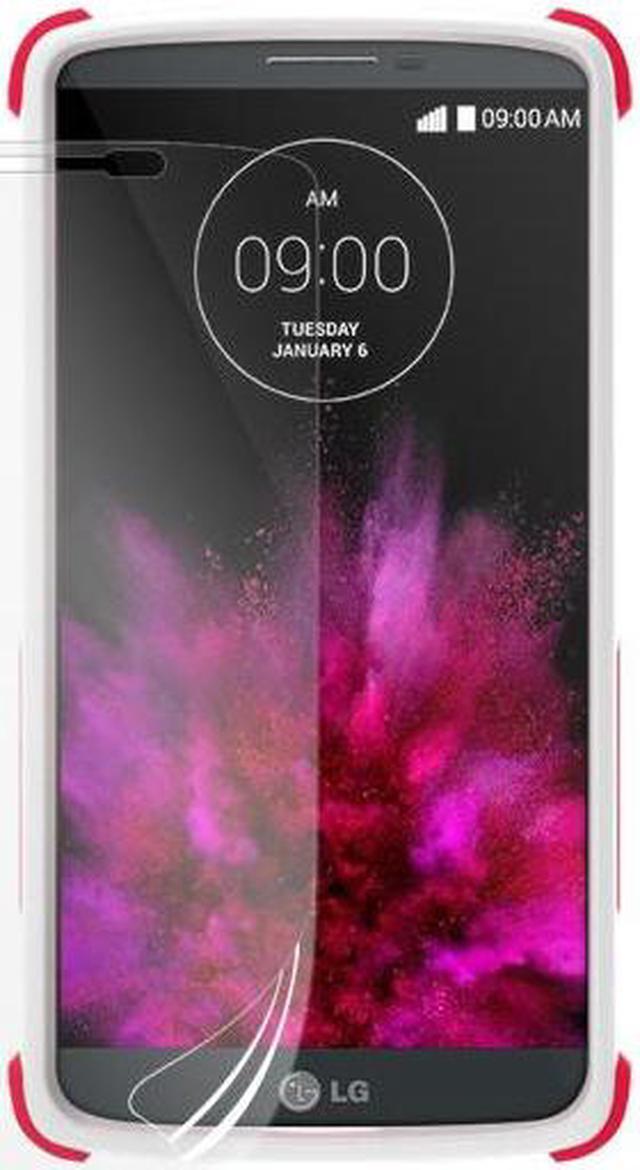 Alt view image 3 of 5 - WHITE PINK TRI-SHIELD SOFT RUBBER SKIN HARD CASE COVER STAND FOR LG V10 PHONE