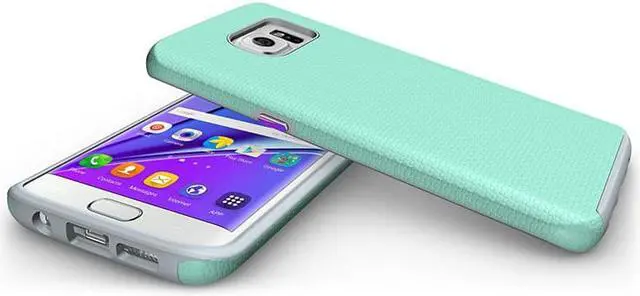 Alt view image 5 of 7 - ANTI-SLIP MINT TEXTURED GRIP SKIN HARD CASE COVER FOR SAMSUNG GALAXY S7 EDGE