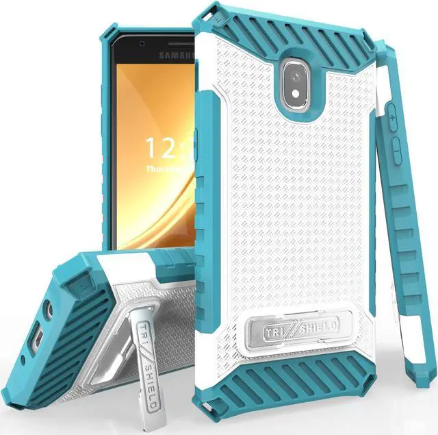 Main image of White/Turquoise Case Cover Strap for Galaxy Express Prime 3, Amp Prime 3, Sol 3