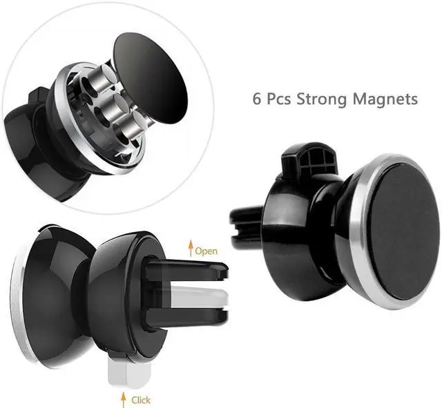 Alt view image 5 of 6 - UNIVERSAL MAGNET CAR MOUNT AC VENT MAGNETIC HOLDER FOR CELL PHONE