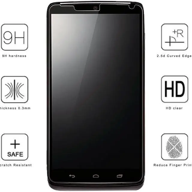 Alt view image 2 of 6 - 2X Tempered Glass 9H Hard Screen Protector Guard for Motorola Droid Turbo XT1254