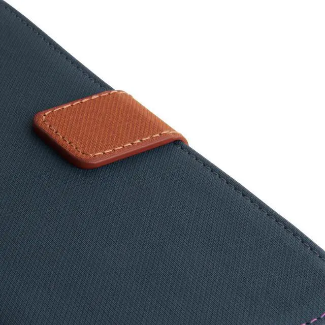 Alt view image 6 of 7 - Navy/Brown Wallet Case Credit Card Slot Lanyard Strap for Samsung Galaxy A72 5G