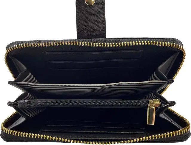 Alt view image 5 of 7 - Universal Black Clutch Bag Wallet Case with Lanyard Strap for iPhone 11 XR Xs