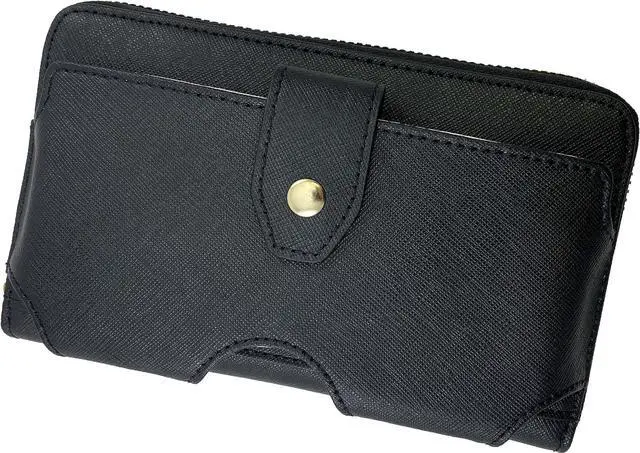 Alt view image 4 of 7 - Universal Black Clutch Bag Wallet Case with Lanyard Strap for iPhone 11 XR Xs