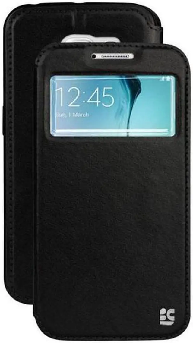 Alt view image 2 of 4 - BLACK INFOLIO WINDOW WALLET CREDIT ID CARD CASE STAND FOR SAMSUNG GALAXY S6 EDGE