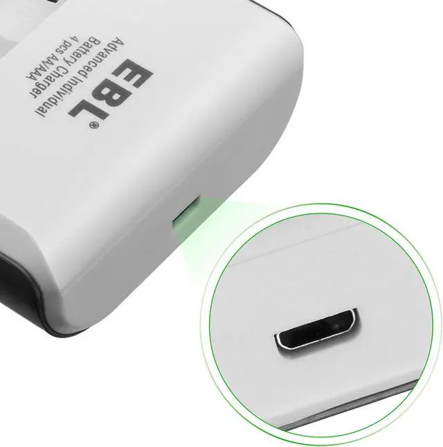 Alt view image 6 of 7 - EBL 12 Pack 2300mAh AA Battery + Battery Charger for AA AAA Ni-MH Ni-CD Rechargeable Batteries