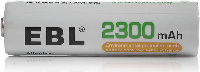 Alt view image 3 of 6 - EBL 4 PCS 2300mAh AA  Battery + Battery Charger For AA AAA Ni-MH Ni-Cd Rechargeable Batteries