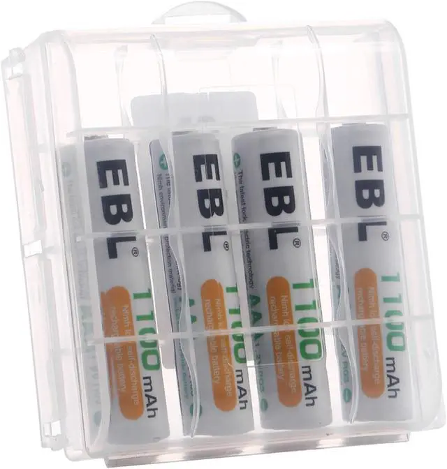 Alt view image 7 of 7 - EBL 4pcs 1100mAh 1.2V AAA Rechargeable Batteries + Battery Charger For AA AAA Ni-MH/Cd Battery