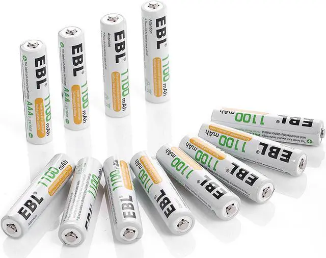 Alt view image 3 of 6 - EBL 12 piece 1100mAh 1.2V AAA Battery + Battery Charger for AA AAA Ni-MH Ni-Cd Rechargeable Batteries