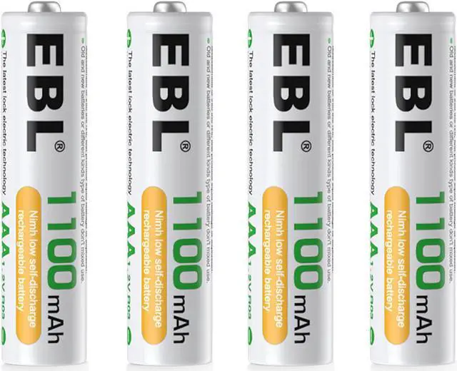 Alt view image 3 of 7 - EBL 4pcs 1100mAh 1.2V AAA Rechargeable Batteries + Battery Charger For AA AAA Ni-MH/Cd Battery