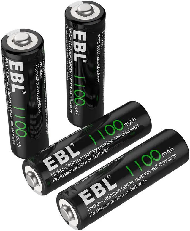 Alt view image 4 of 7 - EBL 4pcs AA 1100mAh Ni-Cd Rechargeable Batteries for Garden Solar Light, Keyboards
