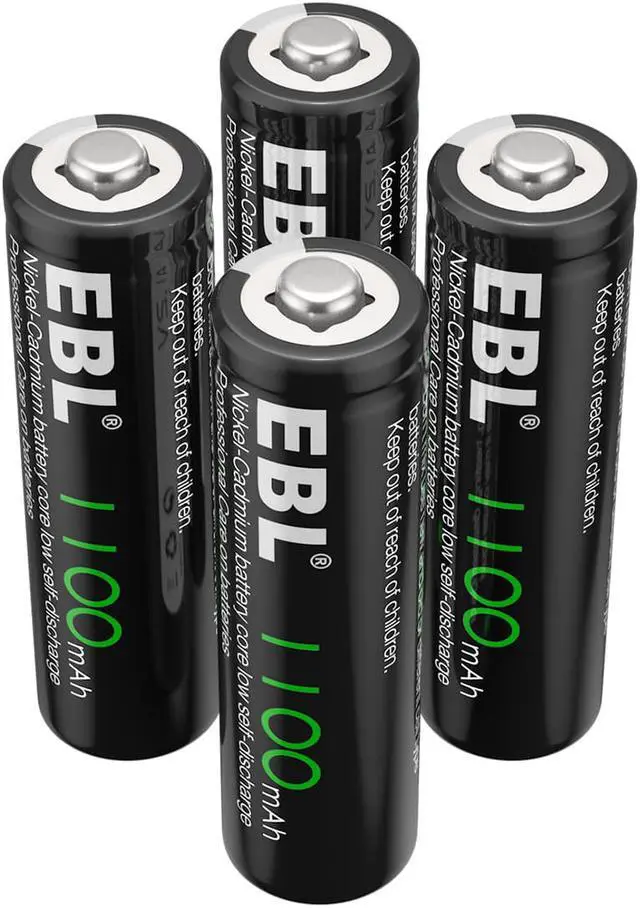 Alt view image 3 of 7 - EBL 4pcs AA 1100mAh Ni-Cd Rechargeable Batteries for Garden Solar Light, Keyboards