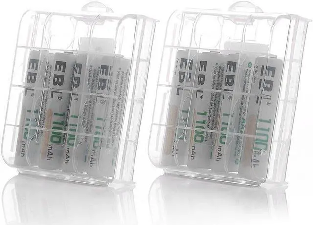 Alt view image 7 of 7 - EBL 8pcs 1100mAh AAA Battery + Smart LCD Battery Charger for AA AAA Ni-MH Ni-CD Rechargeable Batteries